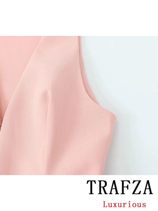 Women Suit V Neck Sleeveless