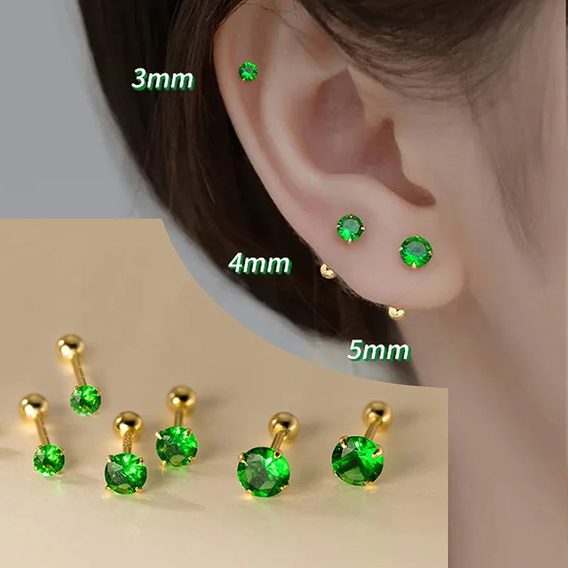 Stainless Steel & Ear Bone Stud Earrings