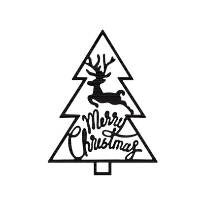 3pcs/set Christmas Tree Metal Cutting Dies HO HO Reindeer Snowflake Merry Christmas Nesting Diecut for DIY Scrapbooking Card