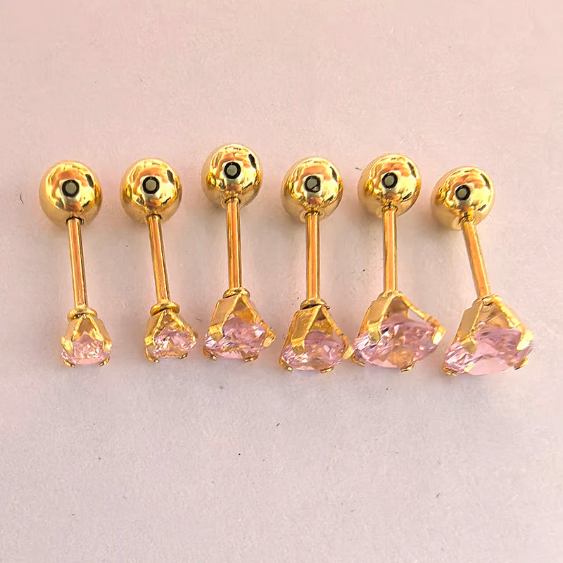 Stainless Steel & Ear Bone Stud Earrings