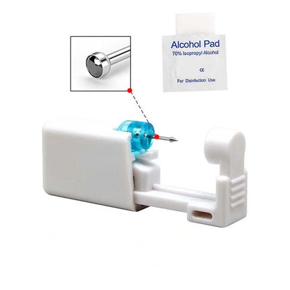 1PC Disposable Nose Piercing Gun Built-in Stainless Steel Nose Stud-Sterile Self Nose Piercing Kit Unit