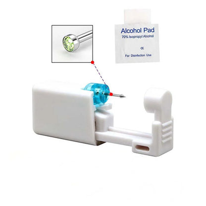 1PC Disposable Nose Piercing Gun Built-in Stainless Steel Nose Stud-Sterile Self Nose Piercing Kit Unit