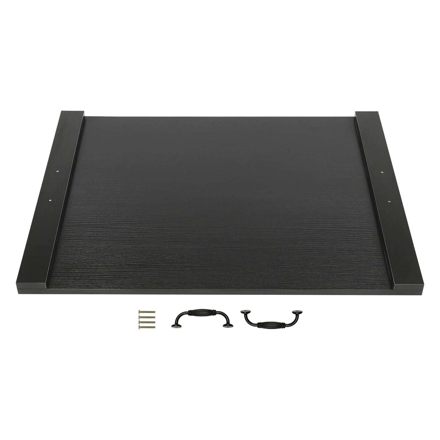Countertop Kitchen Stove Top Cover, Noodle Board with Handles 30x22 Inches Wood Cover for Electric and Gas Stove Black