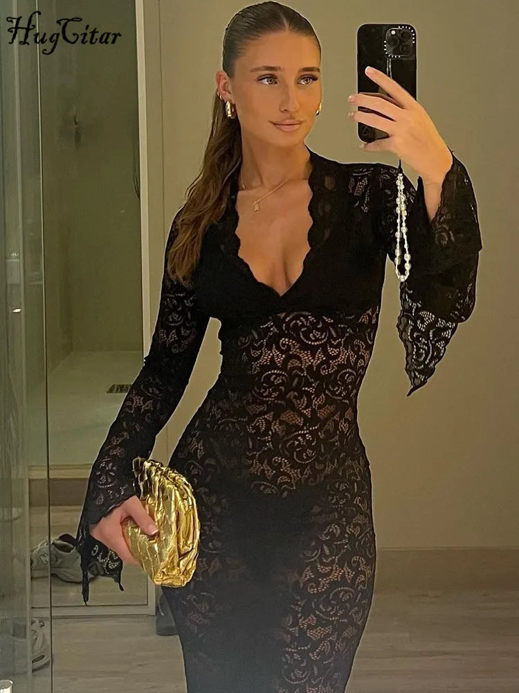 Long Sleeve Sexy Dress