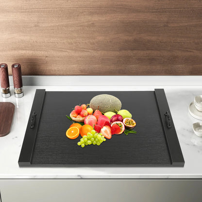 Countertop Kitchen Stove Top Cover, Noodle Board with Handles 30x22 Inches Wood Cover for Electric and Gas Stove Black